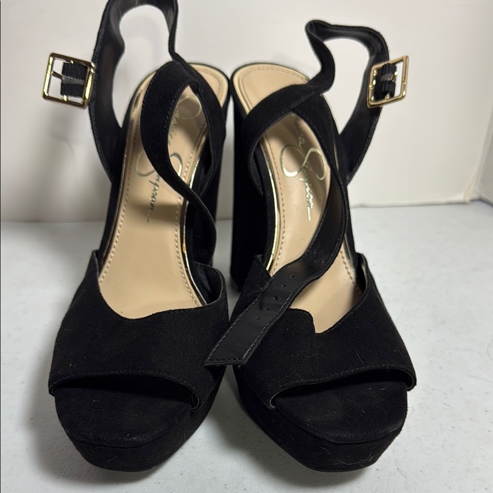 Jessica Simpson Black Strappy Heels